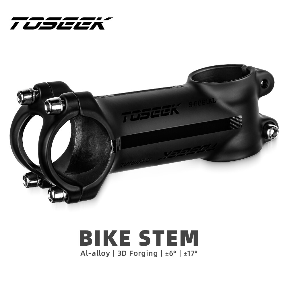 TOSEEK Bicycle Handlebar Stem 6°/17° Aluminum MTB Road Bike Stem 31.8*60-120mm