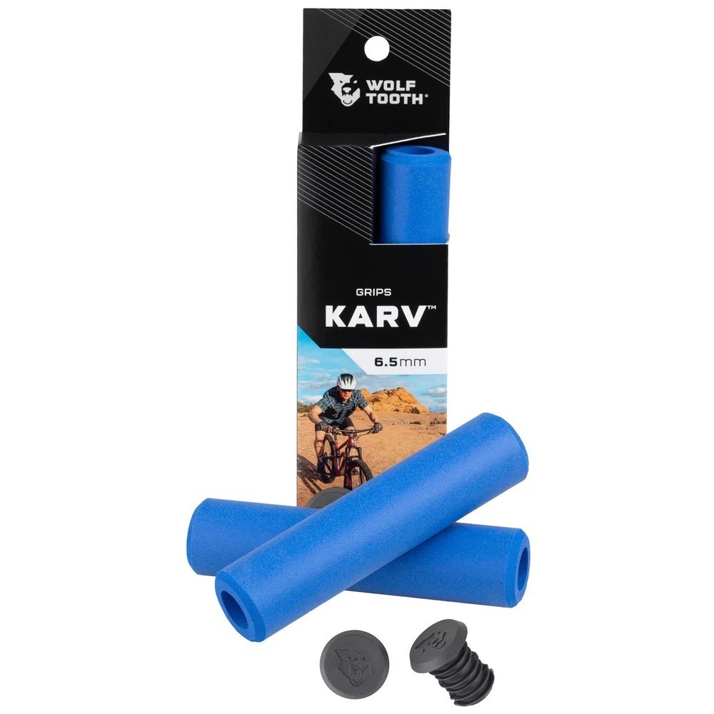 Wolf Tooth Karv Silicone Grips – Various Colors – Blk Blu Gry Grn Orn Red Yel