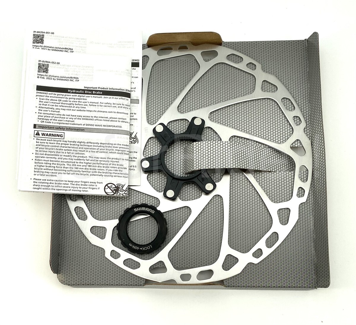 NEW Shimano SM-RT64-LL Disc Brake Rotor with External Lockring – 220mm, Center
