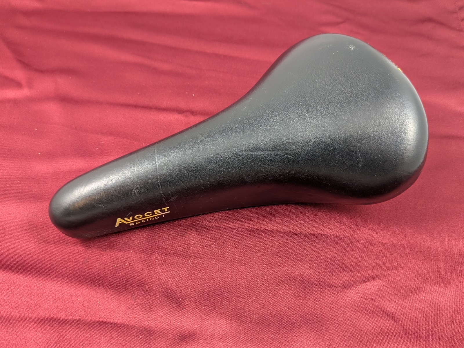 Vintage Avocet Racing 1 Leather Bicycle Comfort Saddle 27x17cm SA24