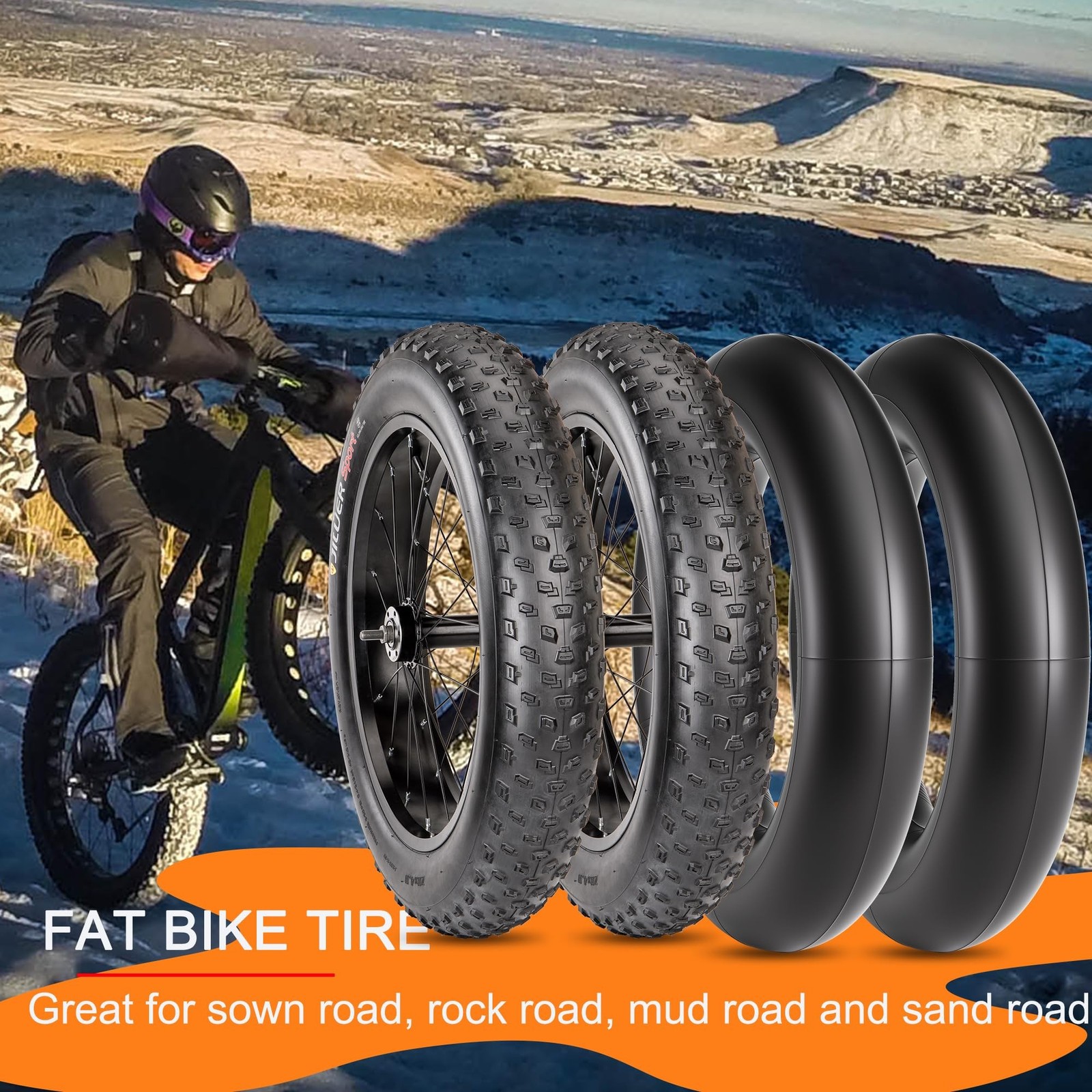Fat Tire – 20” x 3.0”, 20” x 4.0”,26” x 4.0”
