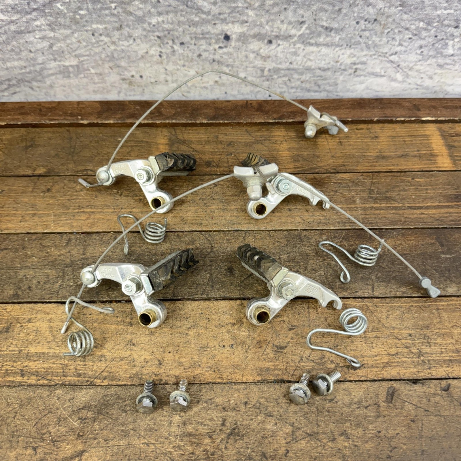 Vintage Dia Compe 981 Cantilever Brake Set Silver Japan 1980s ATB MTB Touring