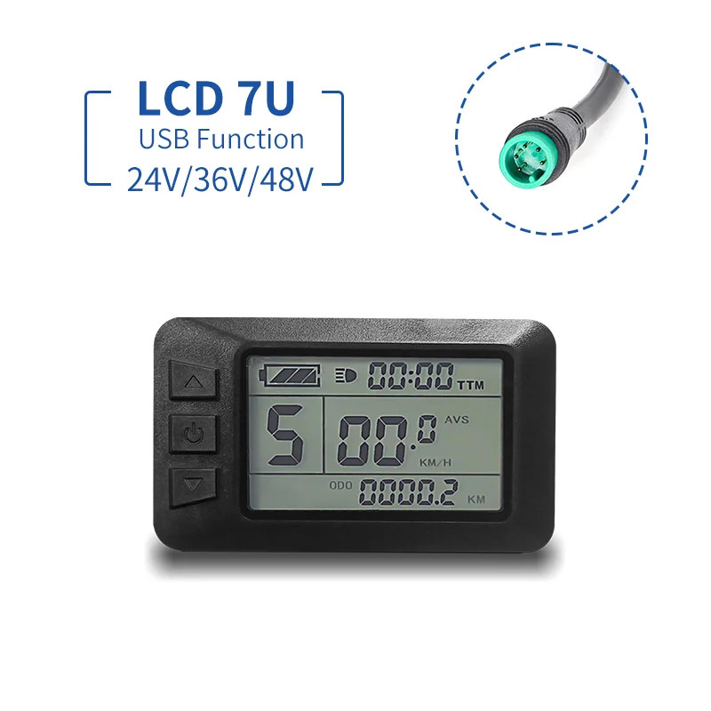 Electric Bicycle Display 24V 36V 48V 72V SM/Waterproof for Ebike Conversion Kit