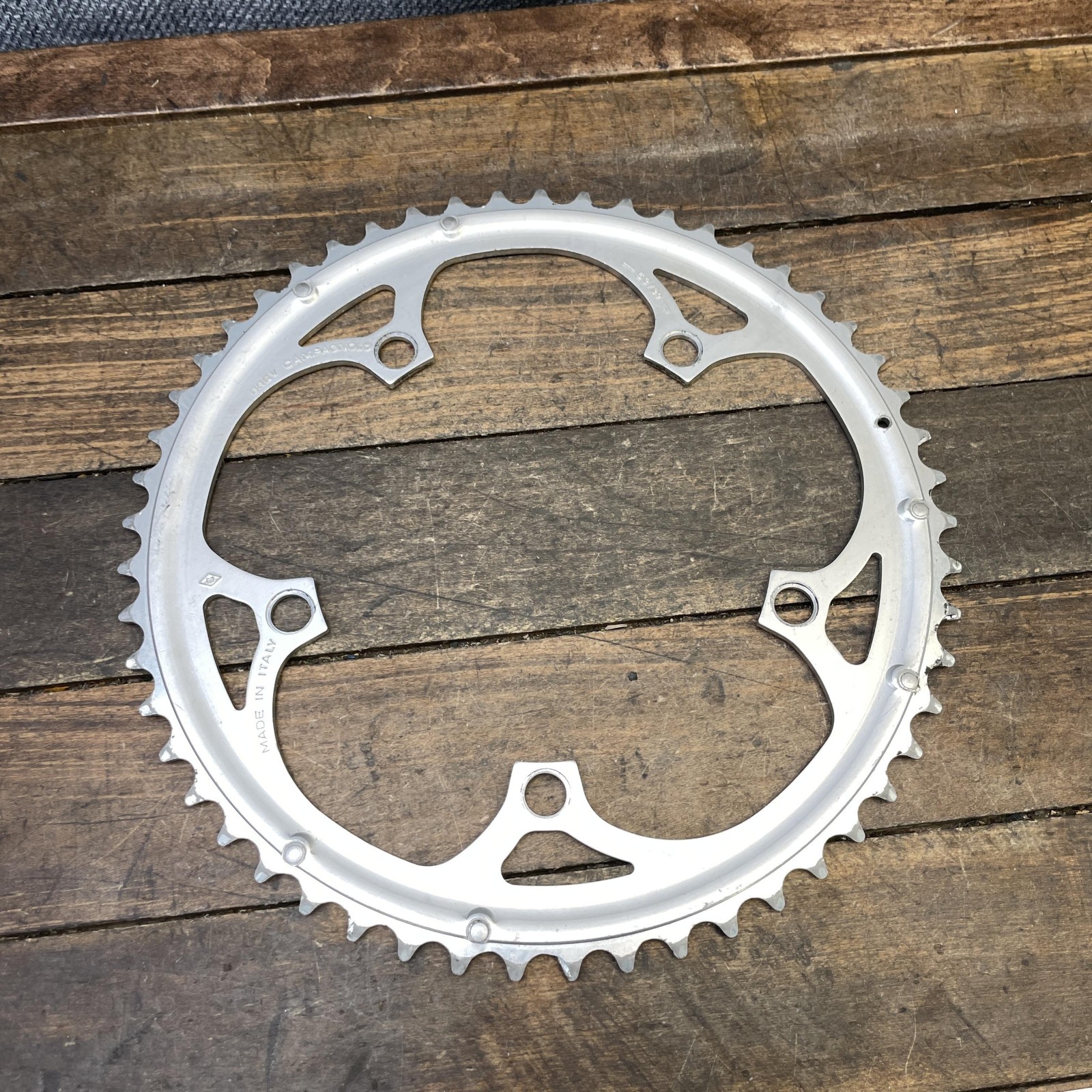 Vintage Campagnolo 53T 135 BCD 5-Bolt Silver Road Bike Chainring Italy