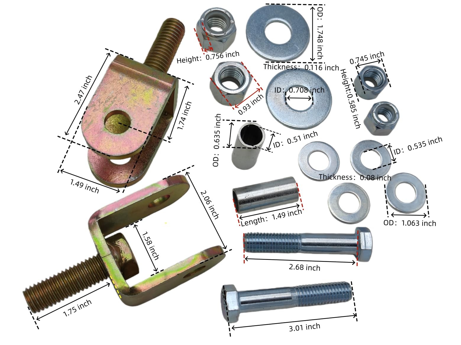 Aizhuer Replacement 690001 Heavy Duty Steel Shock Adapter Bracket -Shock Stem