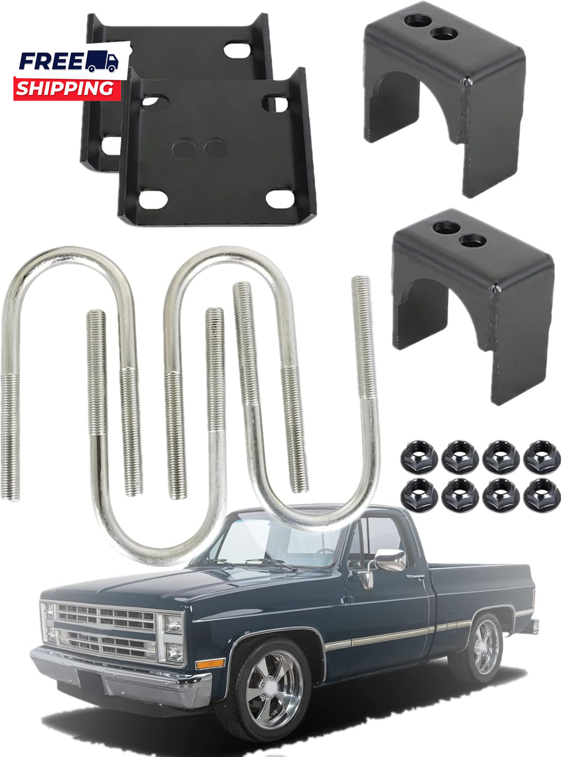 Rear Axle Flip Kit 5 Inch Drop Replacement for 1973-1987 C1500 C10 C15 Pickup 1/