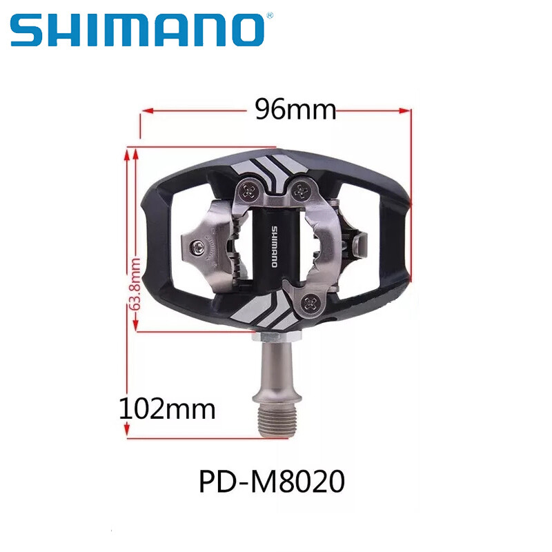 Shimano Deore XT PD-M8020 SPD MTB Trail Pedals Clipless w/ SM-SH51 PD-M8120