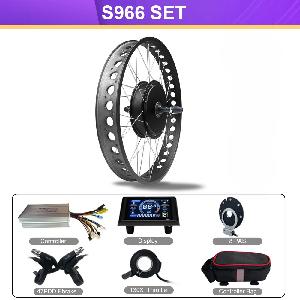 48V 1000W 1500W Snow Electric Bicycle Fat Tire Rear Rotate Hub Motor 20/24/26»