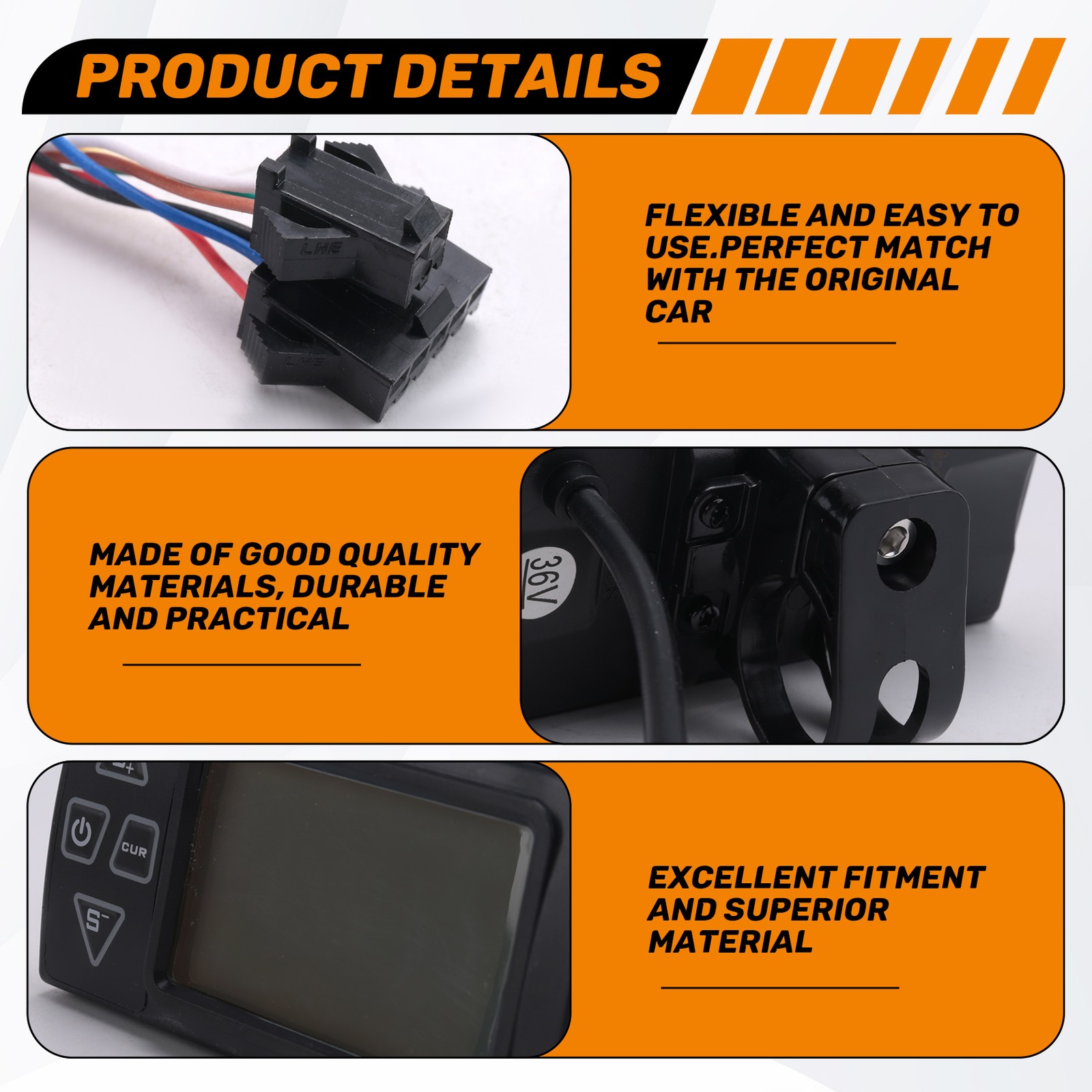 24V 36V 48V 60V S861 LCD Ebike Display Dashboard Meter for Electric Bike4483
