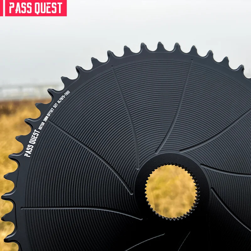PASS QUEST Rotor Gravel Bike 3mm Offest AERO Round Narrow Wide Chainring