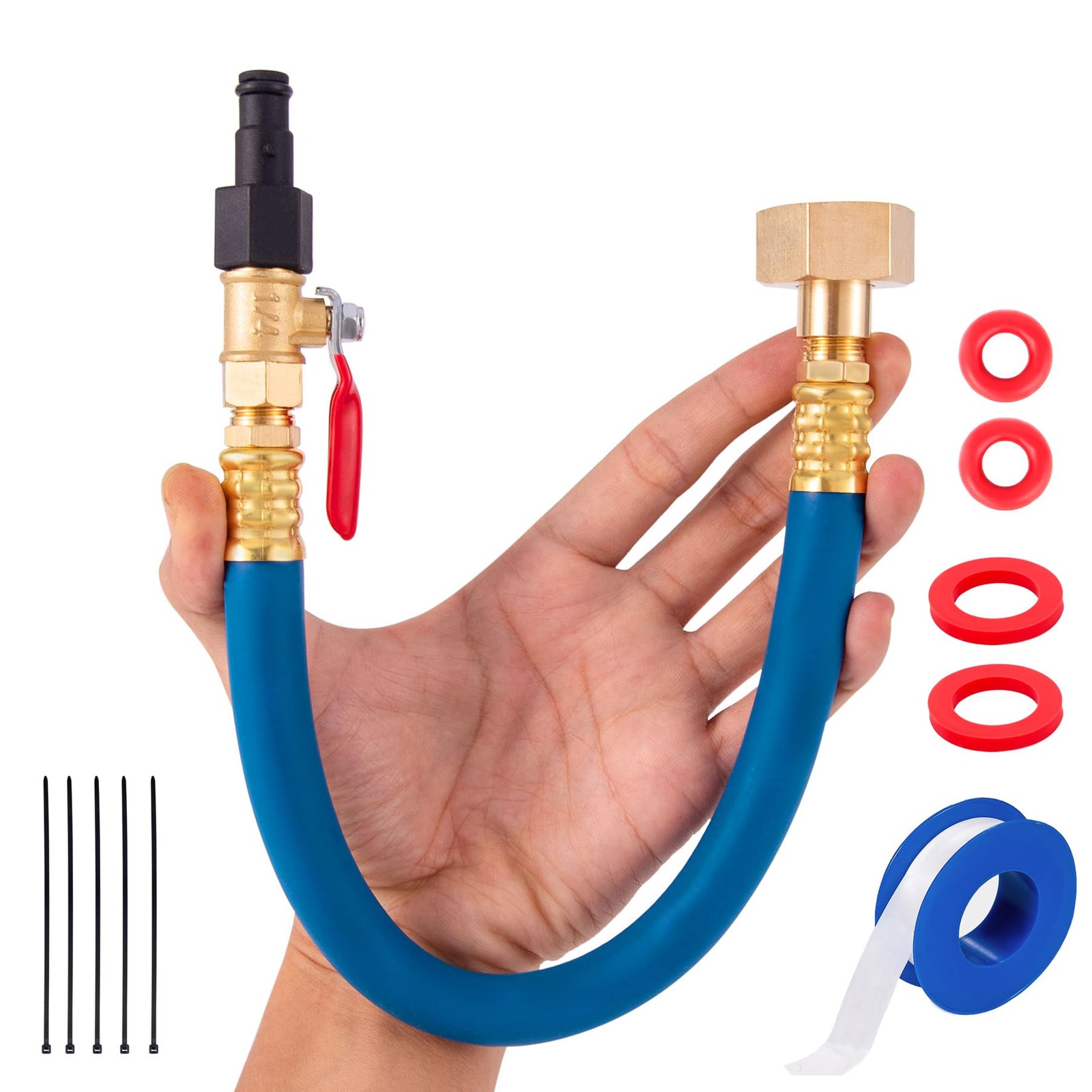 Flush Hose Fitting Kit for Yamaha,PWC Jet Boat Kit-Blue, Black