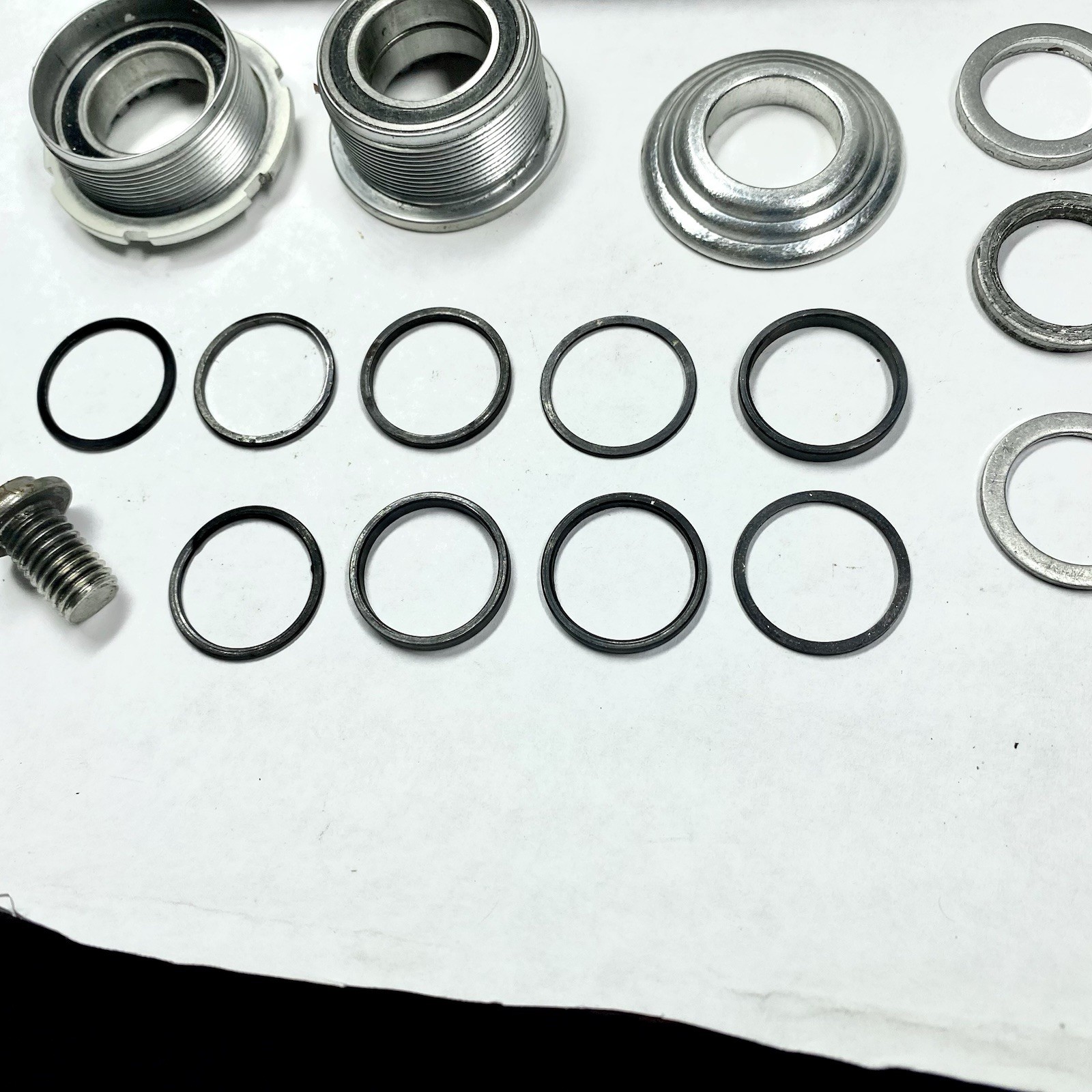 Vintage Azonic 454 180mm Chromoly Cranks Chrome Sealed Bottom Bracket BMX MTB