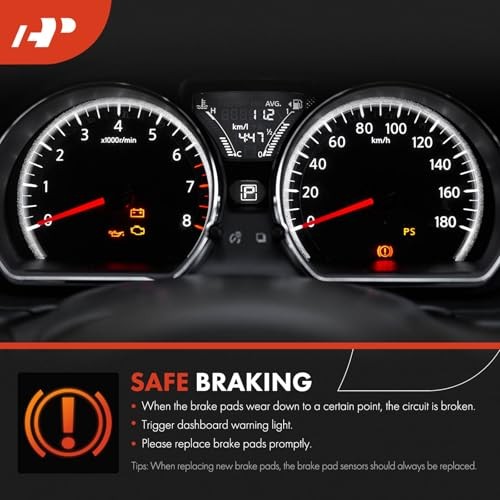 Rear Disc Brake Pad Wear Sensors Compatible with Porsche Cayenne 2011-2018,