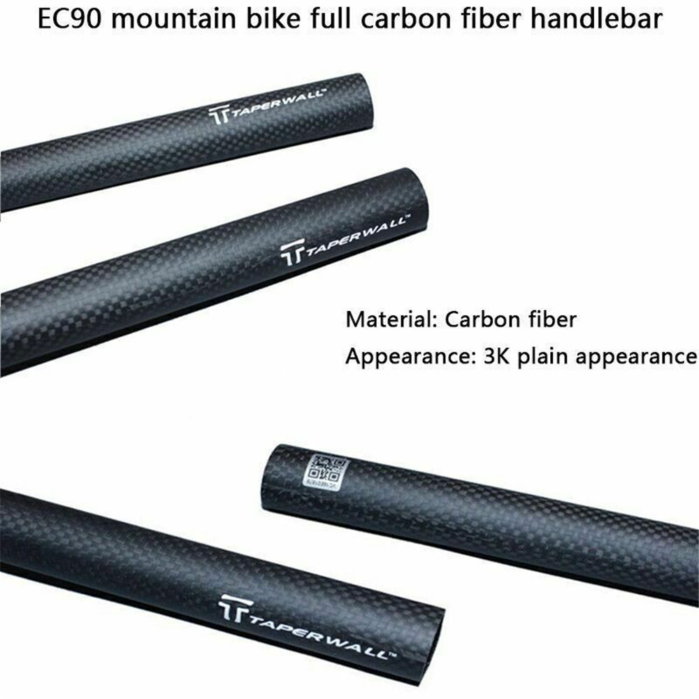 EC90 3K Full Carbon Fiber Mountain Bike Handlebar Flat/Riser Bar 31.8*600-760mm