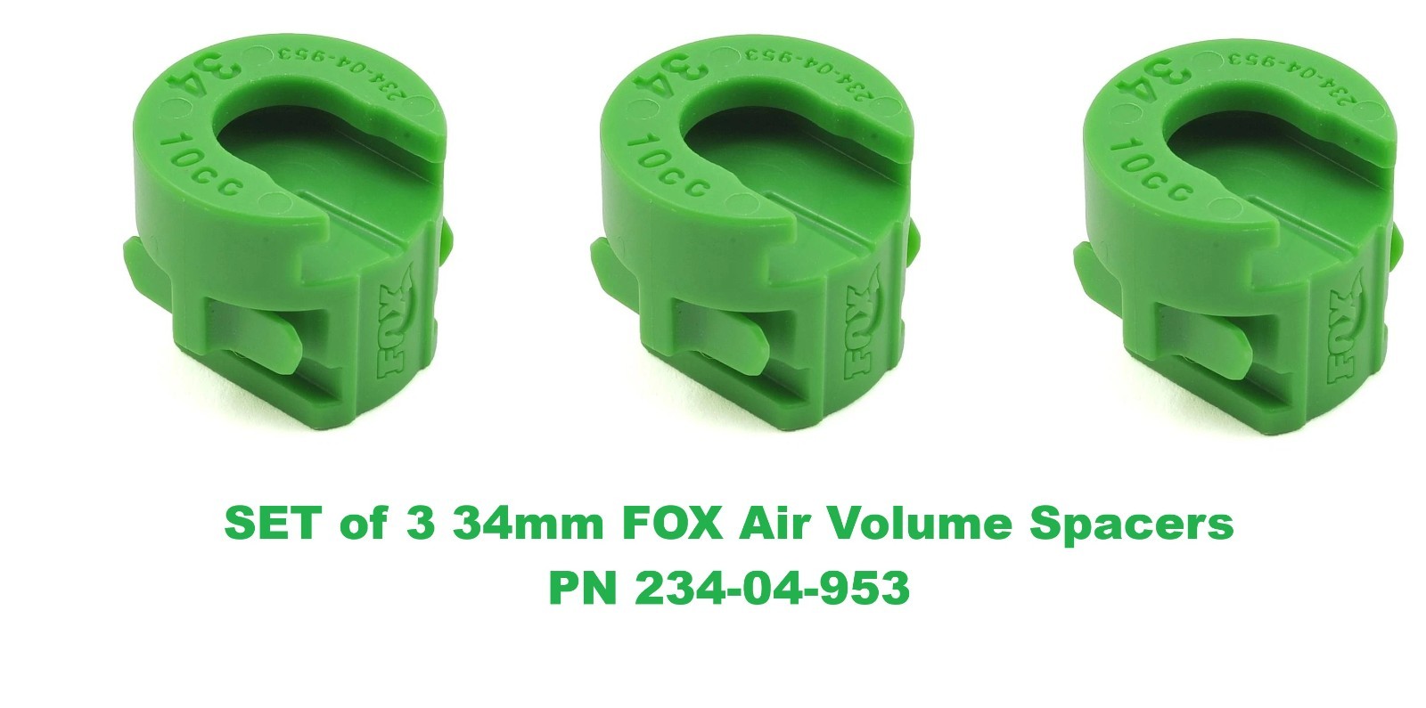 Set of 3 Fox 34 10cc Fork Air Volume Spacer 34 mm Float Air Forks Marzocchi NA2