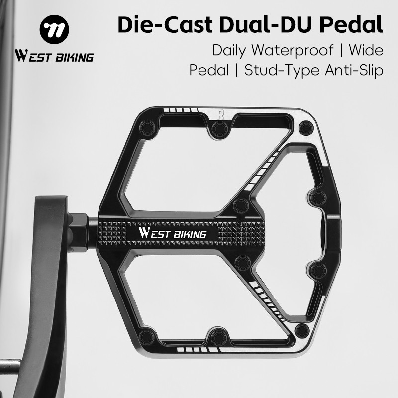 WEST BIKING Widened Cycling Pedals Ultralight DU Sealed Bearing Bicycle Pedals