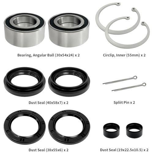 Front Wheel Bearings & Seals Kit for Foreman 450 500 400 Rincon 680 650