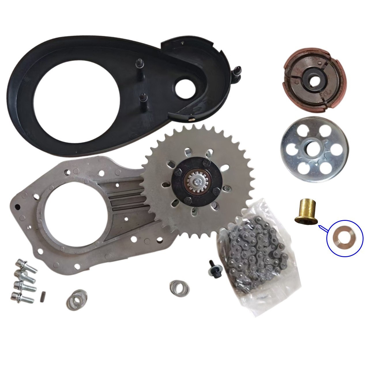 Bike Engine Chain Flywheel Shaft Gear Sprocket Set 5/8 Brushing for 4 Stroke