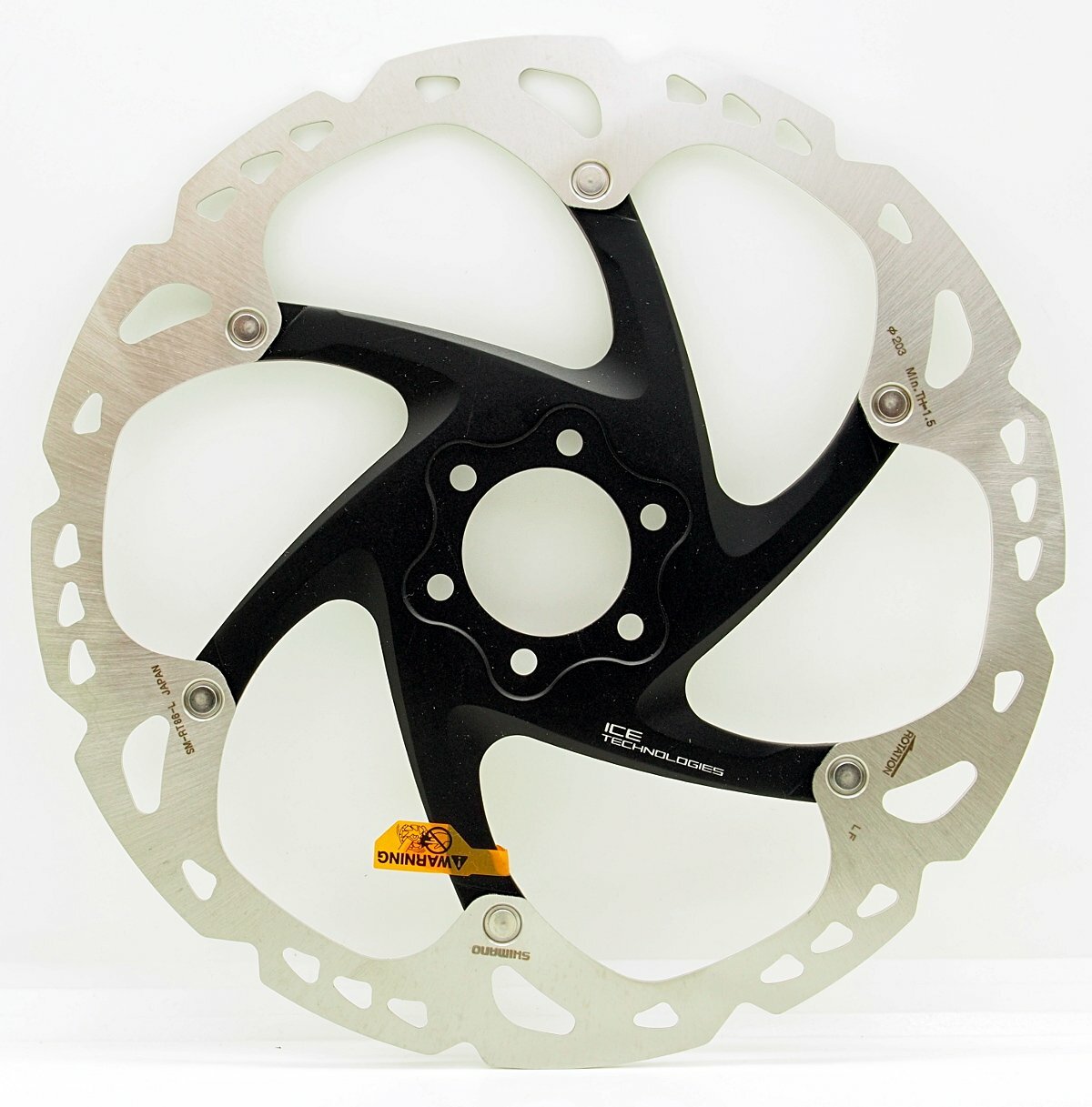 New Shimano Deore XT SM-RT86-L Ice-Tec 6 Bolt Rotor 203mm, New In Box