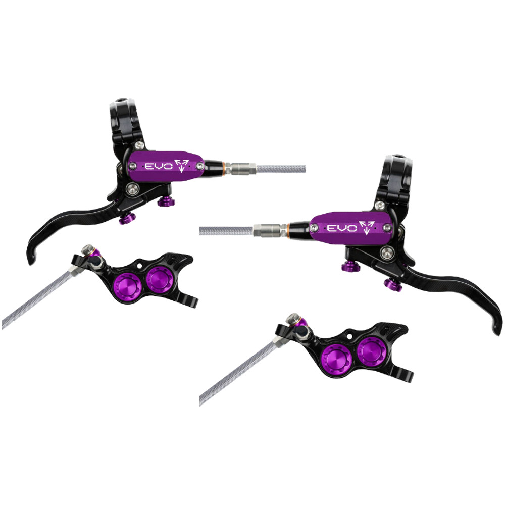 Hope EVO TR4 Disc Brake Set – Right & Left Hydraulic 4-Piston Post Mount,