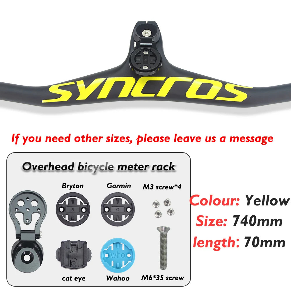 SYNCROS FRASER IC SL -17° MTB Carbon Bike Integrated Handlebar With Mount Holder