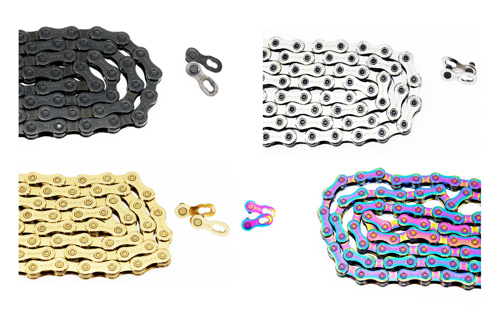 138L PYC P11E 11 Speed E-Bike Chain eMTB Upgrade Rainbow Gold Black Silver