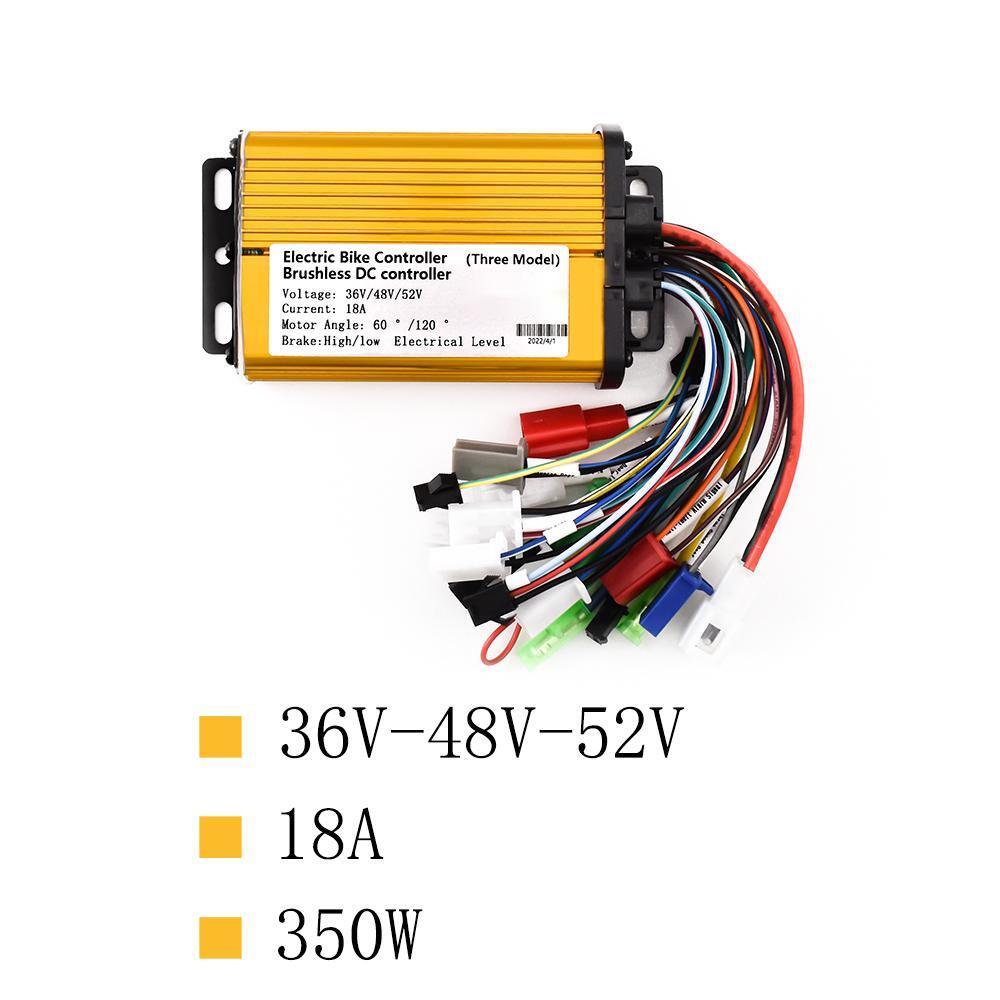 Brushless Motor Controller 36V 48V 350W 400W 3 Speed for E-Bike Electric Scooter