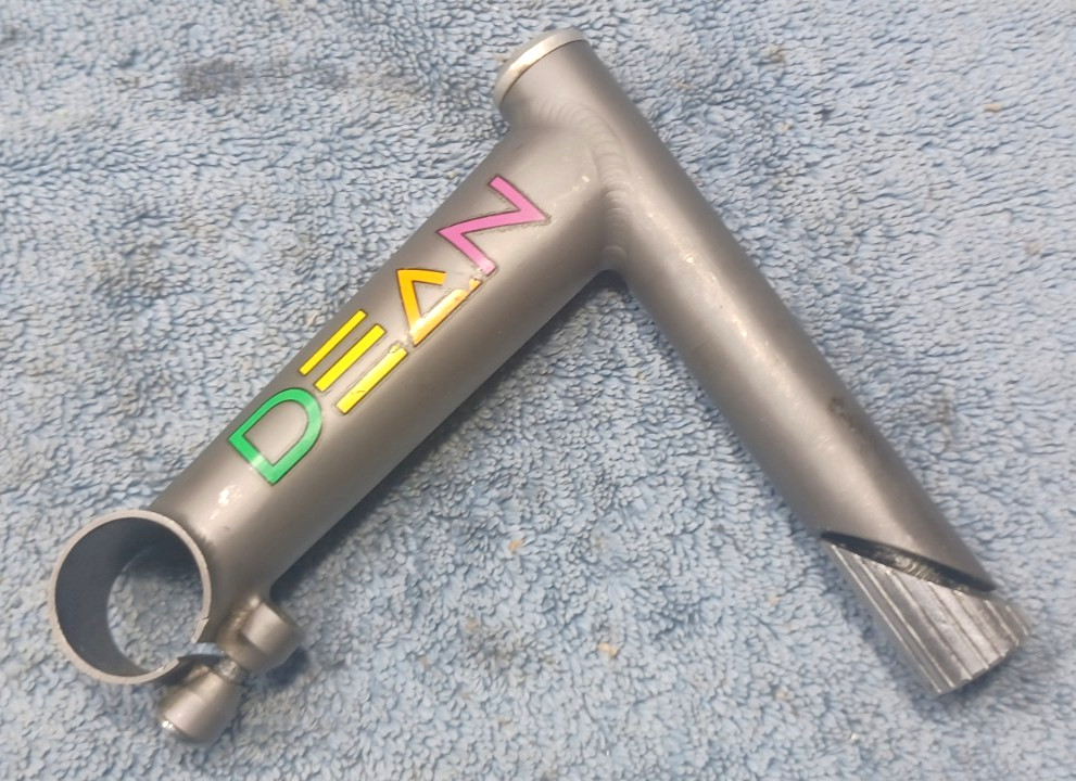 used, DEAN 125mm, 22.2mm dia. Titanium Quill Stem, Fits 26mm Bar Clamp, 1″ Fork