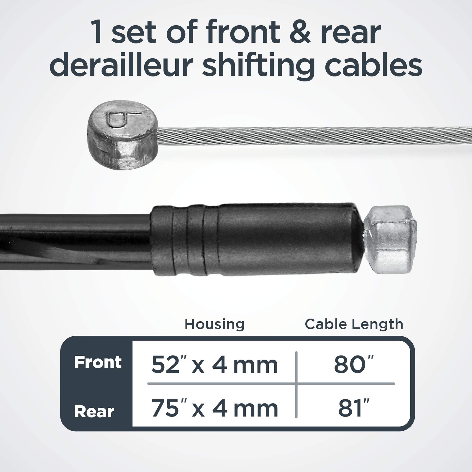 Bike Brake And Derailleur Cable Repair Set Universal Bicycle Tune Up Kit