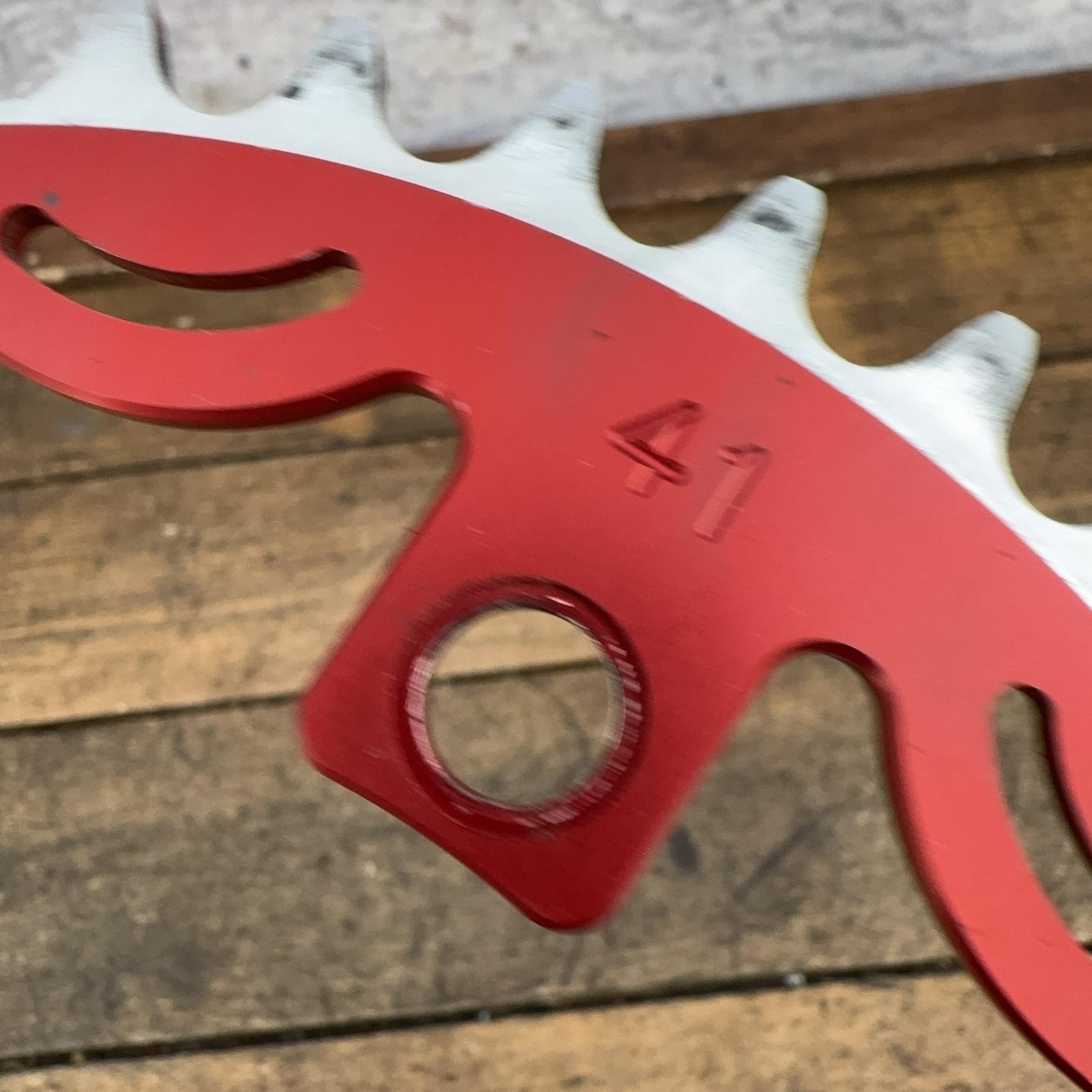Vintage SNAP BMX 41T Chainring 110 BCD 5-Arm Red Aluminum Bike 41 Tooth