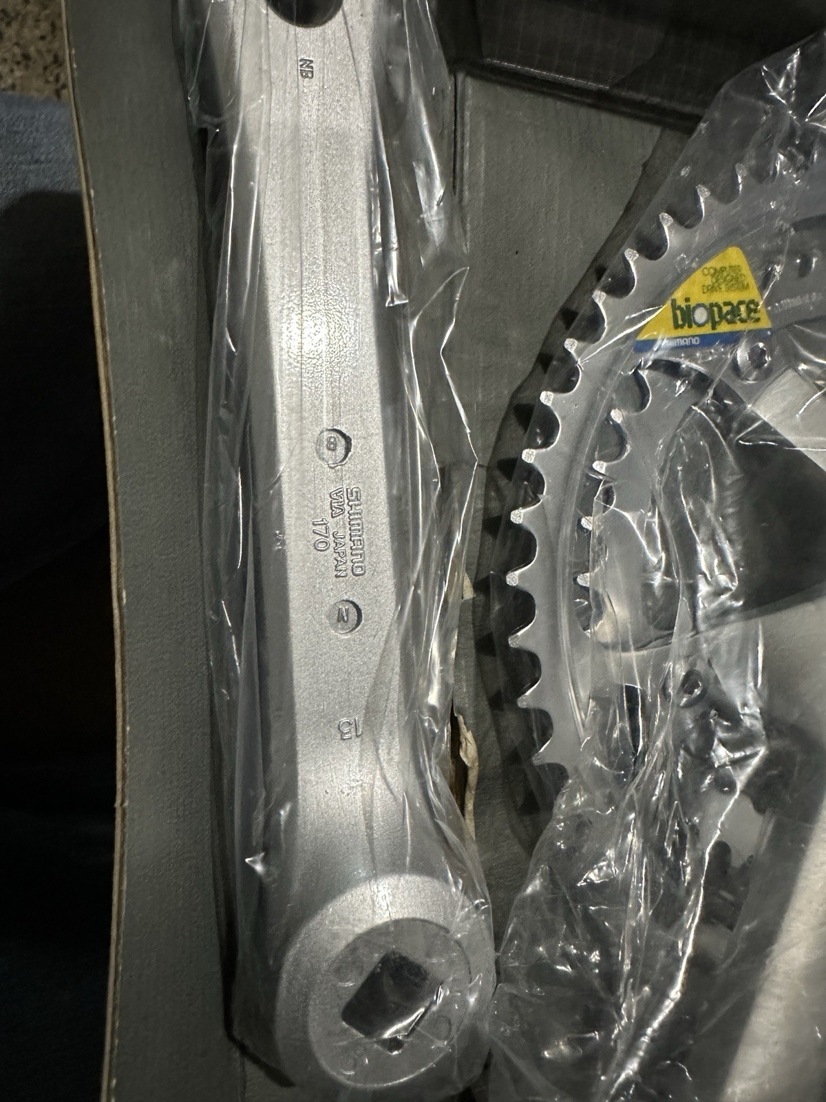 Old Schoo1989 Road Bike Crankset Shimano Exage Motion 51-20-650 FC-A250 170 mm