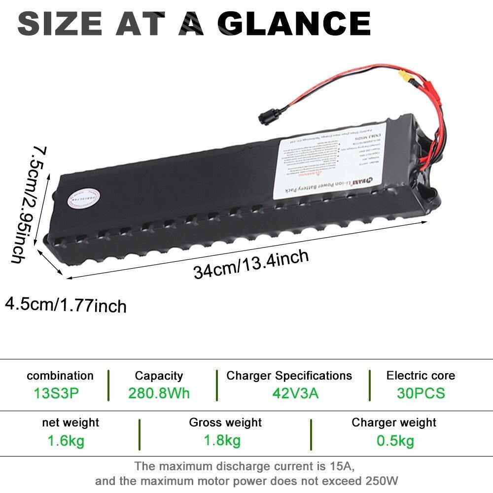 36V 7.8Ah Electric Scooter Lithium Battery 36V Ebike Battery E-scooter Battery
