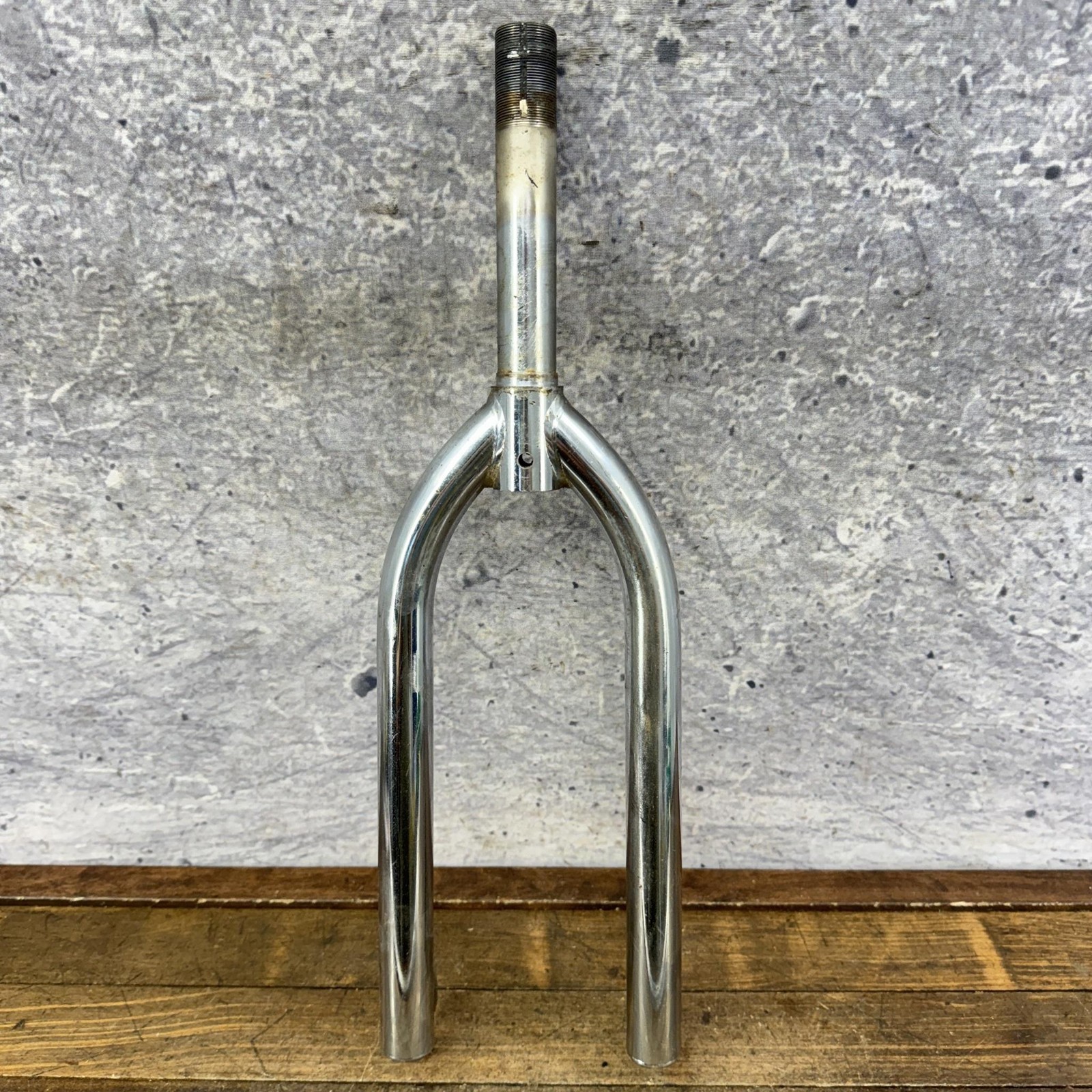 Vintage Dyno Akisu BMX Fork 1 In Threaded 20in Chrome Old School 92 1992