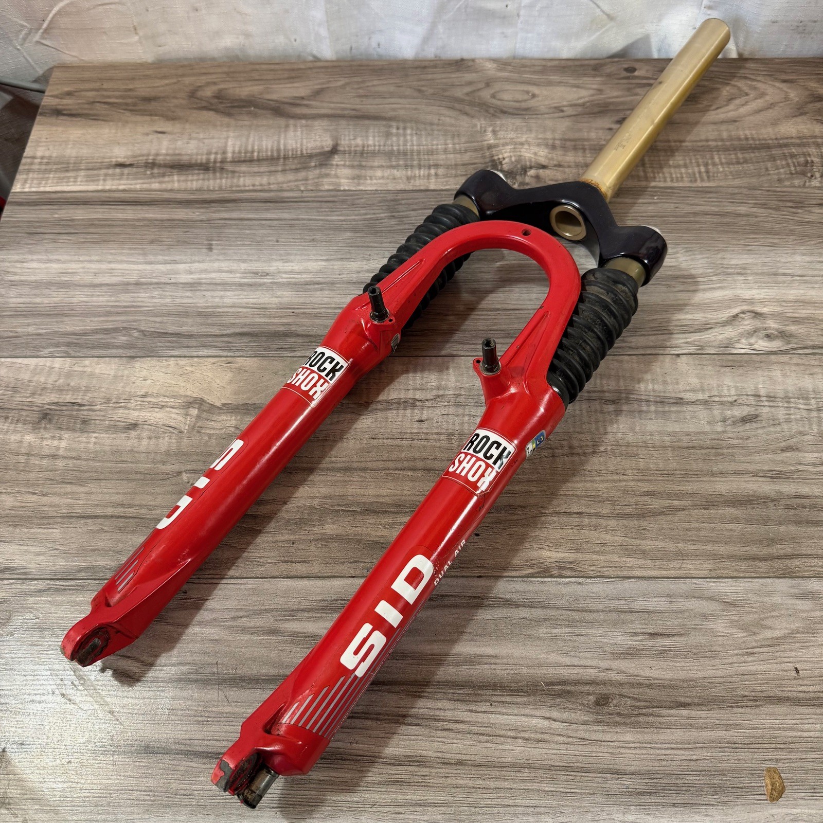 Rock Shox SID XC C3 Dual Air Red 1 1/8 Threadless 223mm SMALL OIL LEAK 26