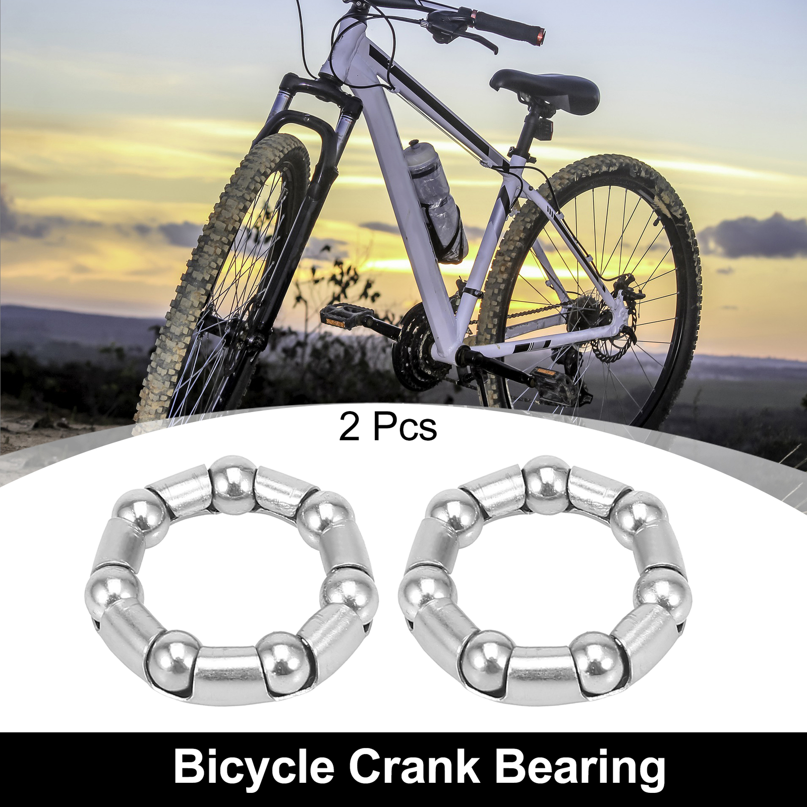 2pcs 37.6mm x 7 Ball Bearings Cages Crank Wheel Bearing Retainer for Bicycle