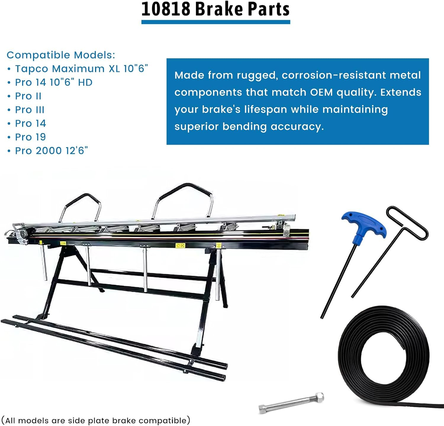 New 10818 Part Compatible with Tapco Brake, Brakes Tune up Kit Compatible with T