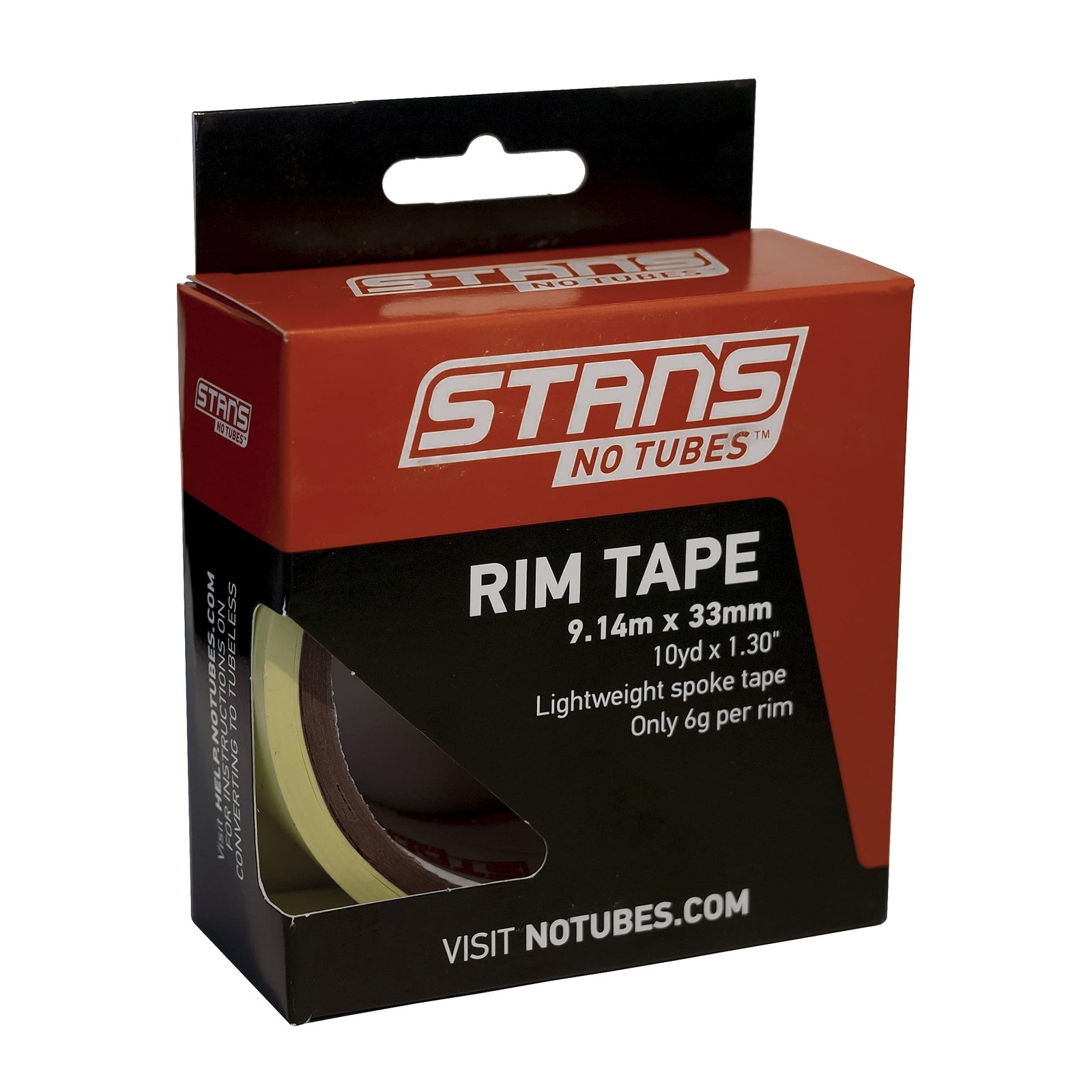 Stan’s NoTubes Rim Tape for Interior (33 MM) 33 MM, Yellow