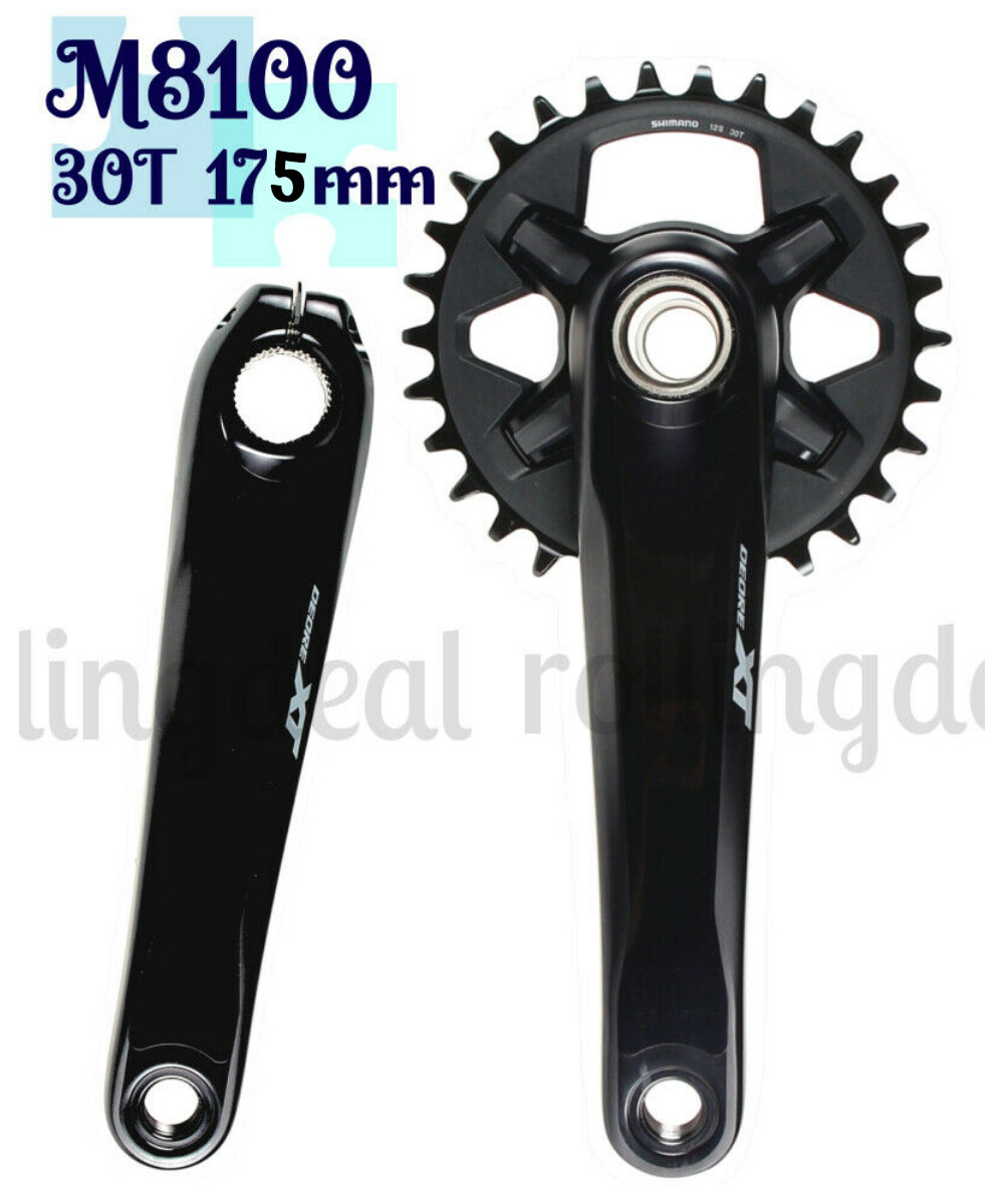 (175mm 30T) Shimano FC-M8100-1 XT 12-SPD MTB Crankset w/o BB New