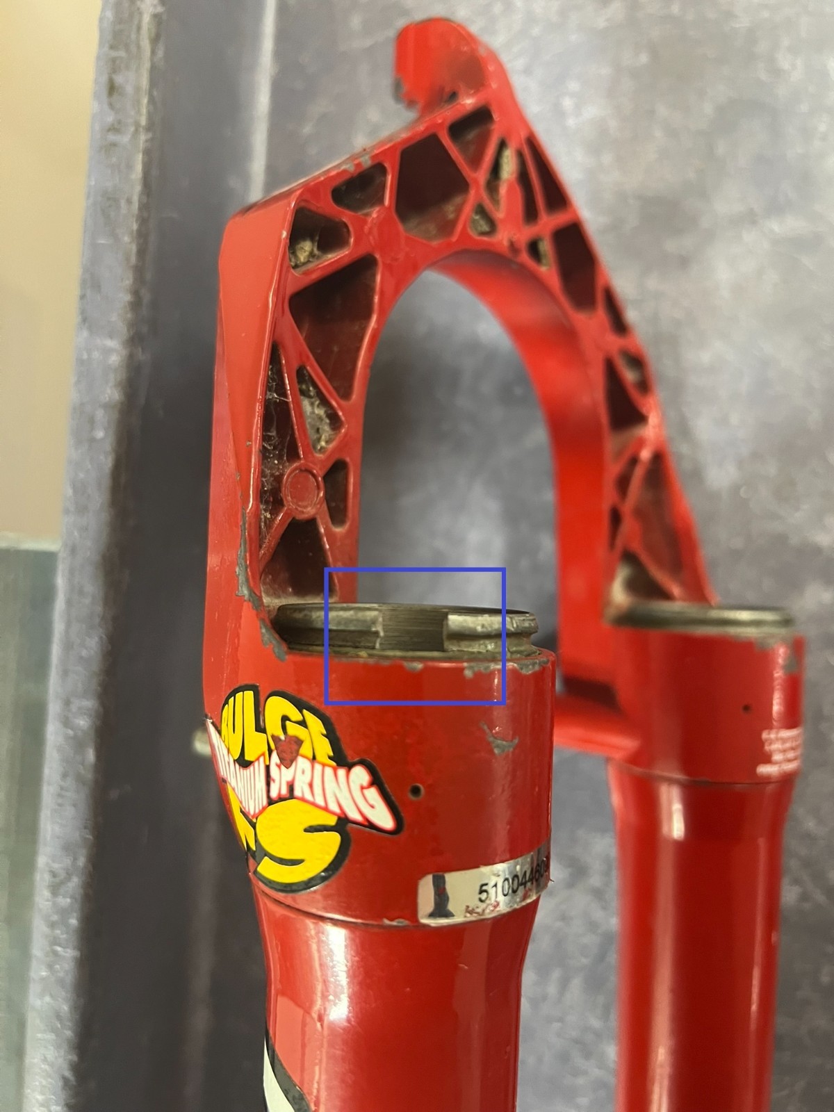 Rare Answer Manitou TI Spring Titanium Forks 1 1/8” Threadless 170mm RETRO Red