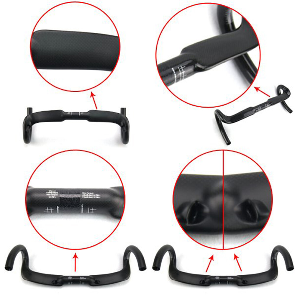 31.8 Road Carbon Handlebar Break Winding Reduce Resistance Drop Bar Handle Bars