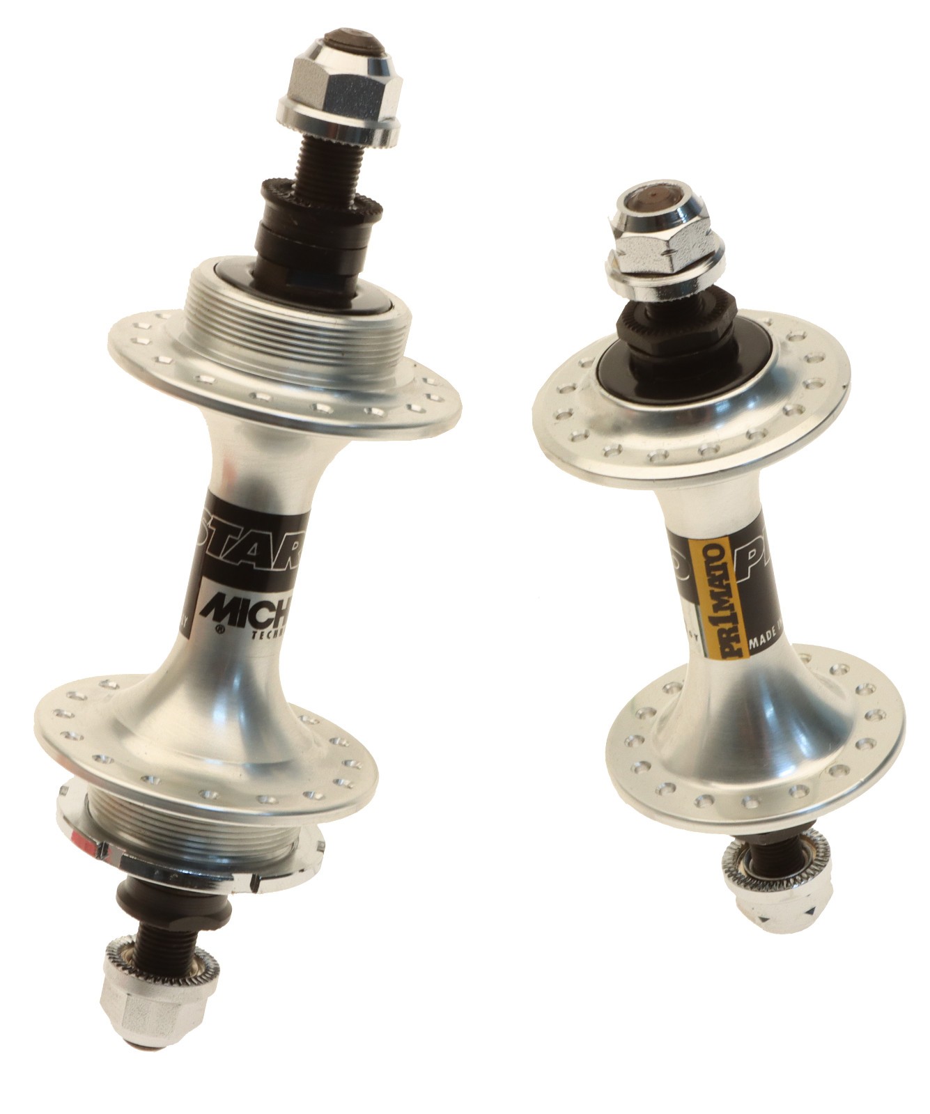 Miche Primato Pista Fixed/Free Gear 32H Low Flange Track Hub Set Silver New