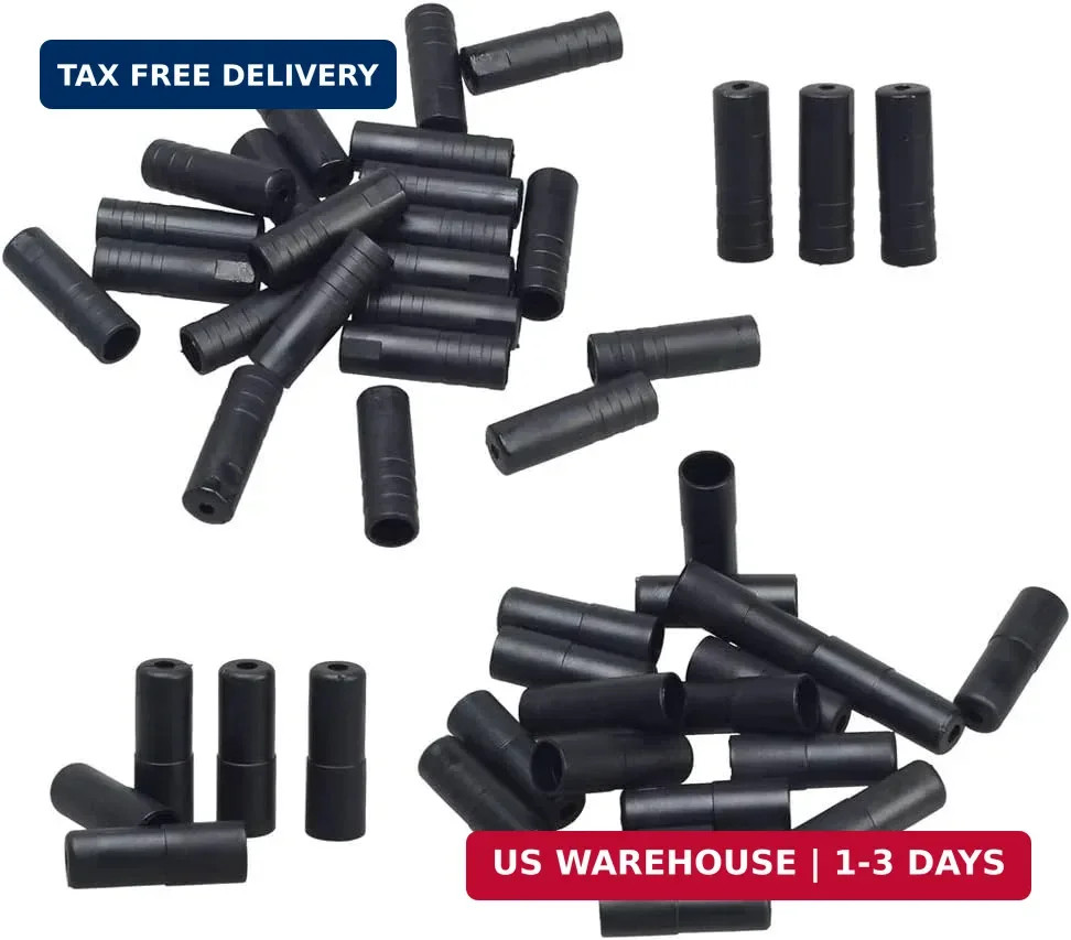 100 Pieces Bike Bicycle Plastic 5mm Brake Cable Housing Ferrule End Caps and 100