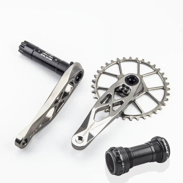 Ultralight AM MTB Bicycle Crankset 165/170/175mm Cranks Arms 3-nail Chainrings