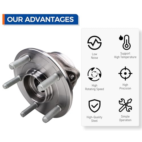 [Set of 2 513324 Front Wheel Hub & Bearing Assembly Compatible with 2011-2023