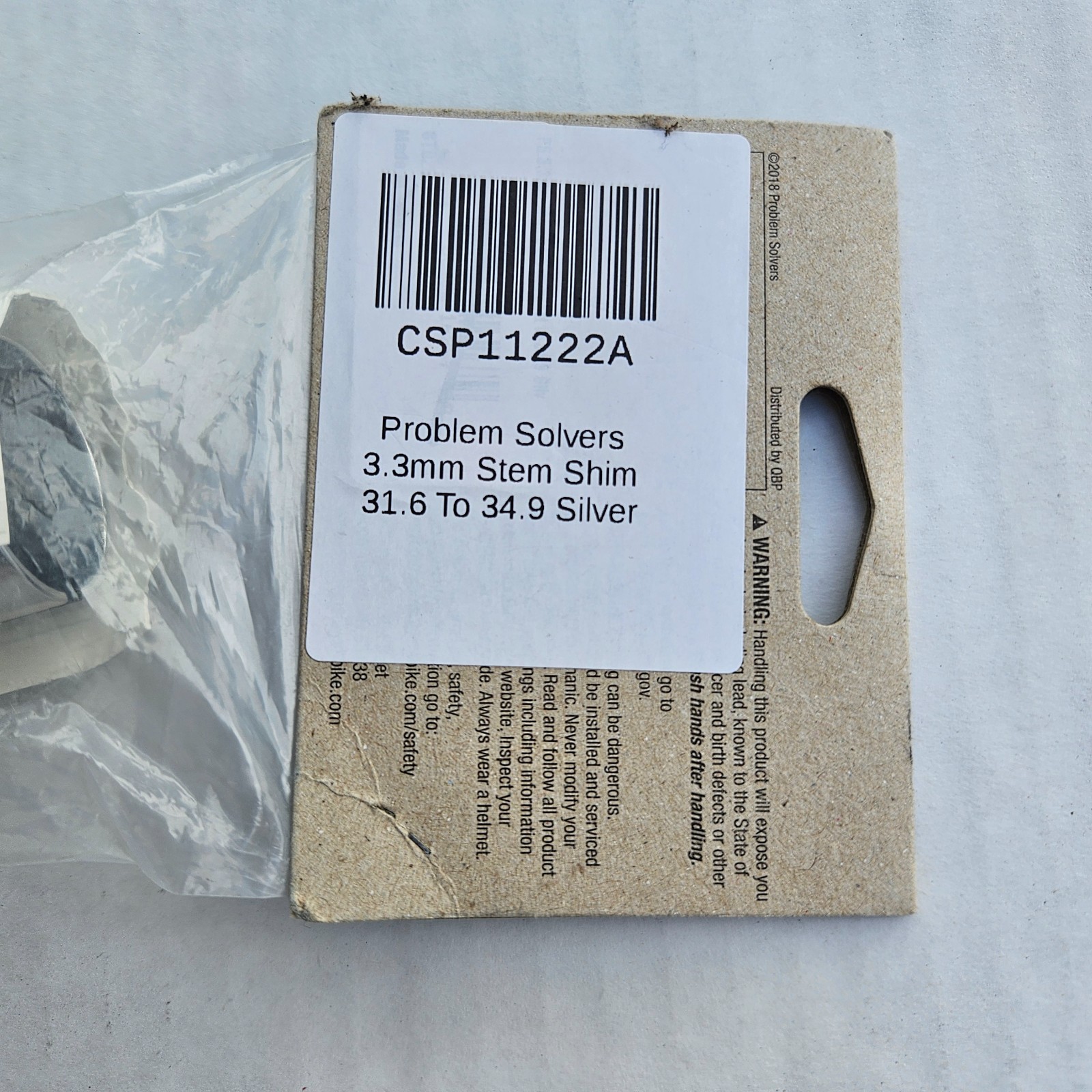 New Problem Solvers 4mm Seatpost Shim 30.9 to 34.9 Silver 30.9mm to 34.9mm