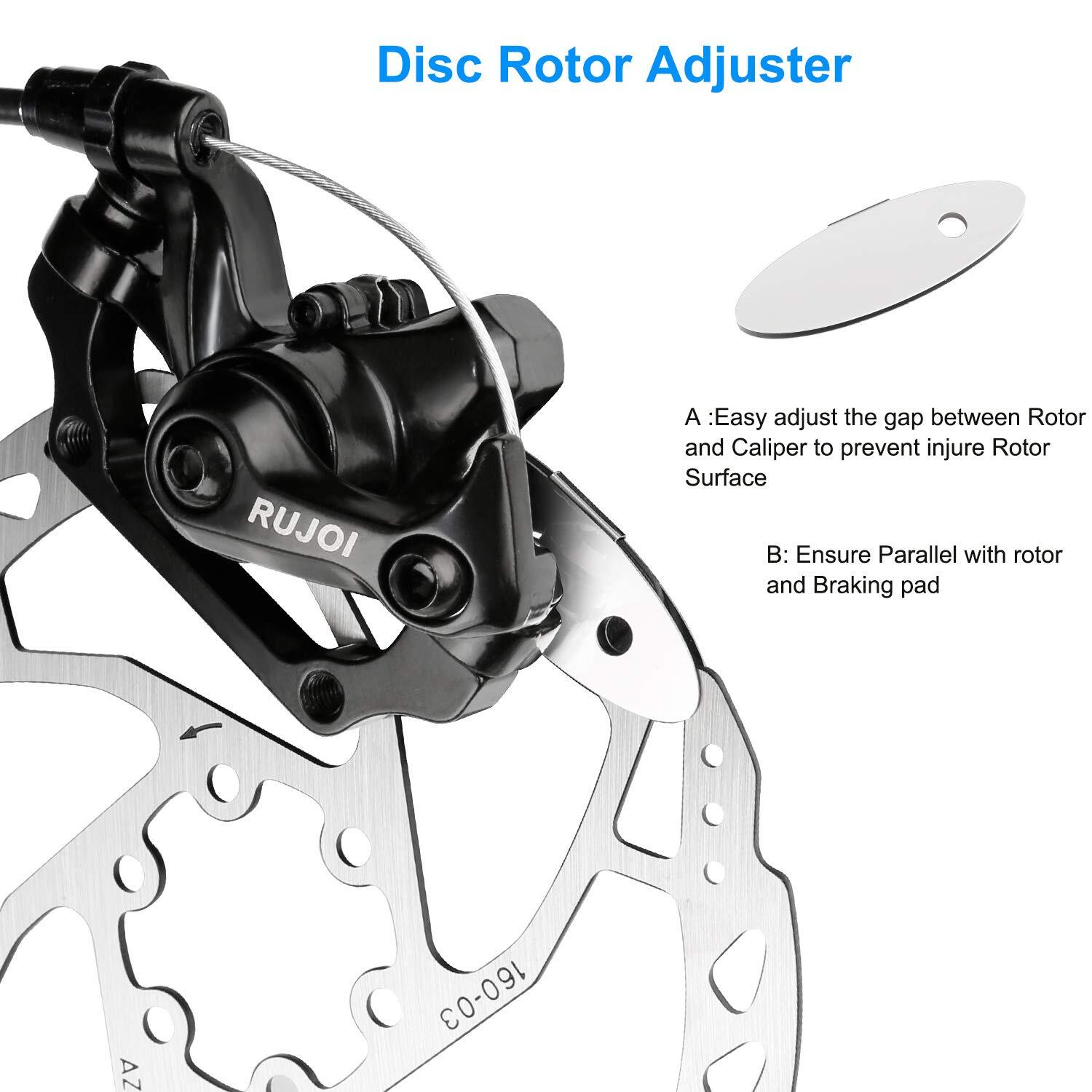 RUJOI Bike Disc Brake Kit Aluminum Front and Rear Caliper Full Aluminum Alloy