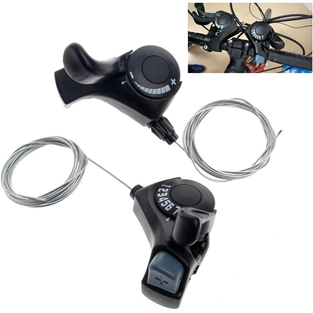 1Pair 3×7 21 Speed MTB Mountain Road Bicycle Shifter Bike Thumb Gear Shift Set