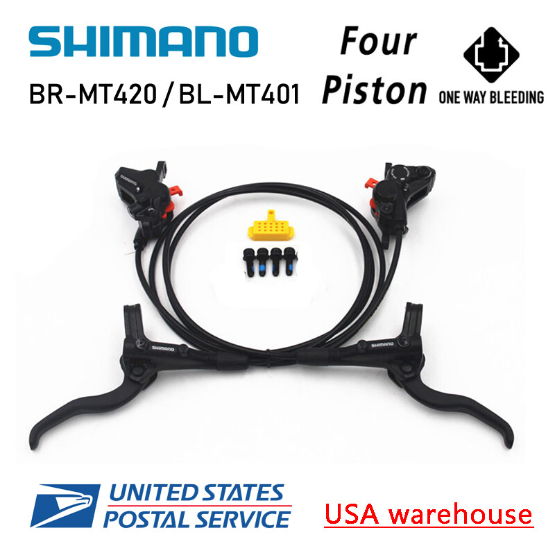 Shimano BR-MT420 BL-MT401 4-Piston Hydraulic Disc Brake Front Rear Set (OE)