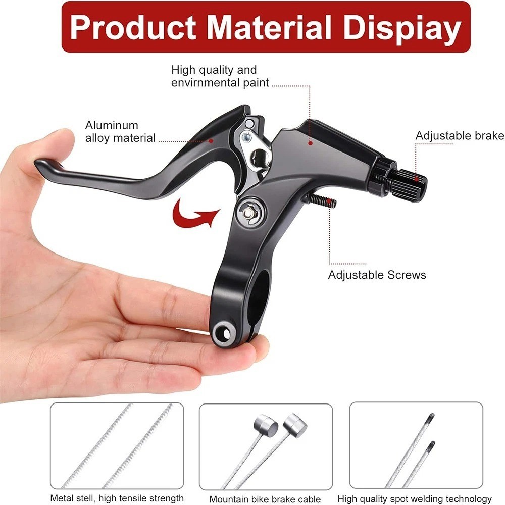 Mountain Bike V Brake Set Front and Rear MTB Hybrid Callipers Cables Lever Kit