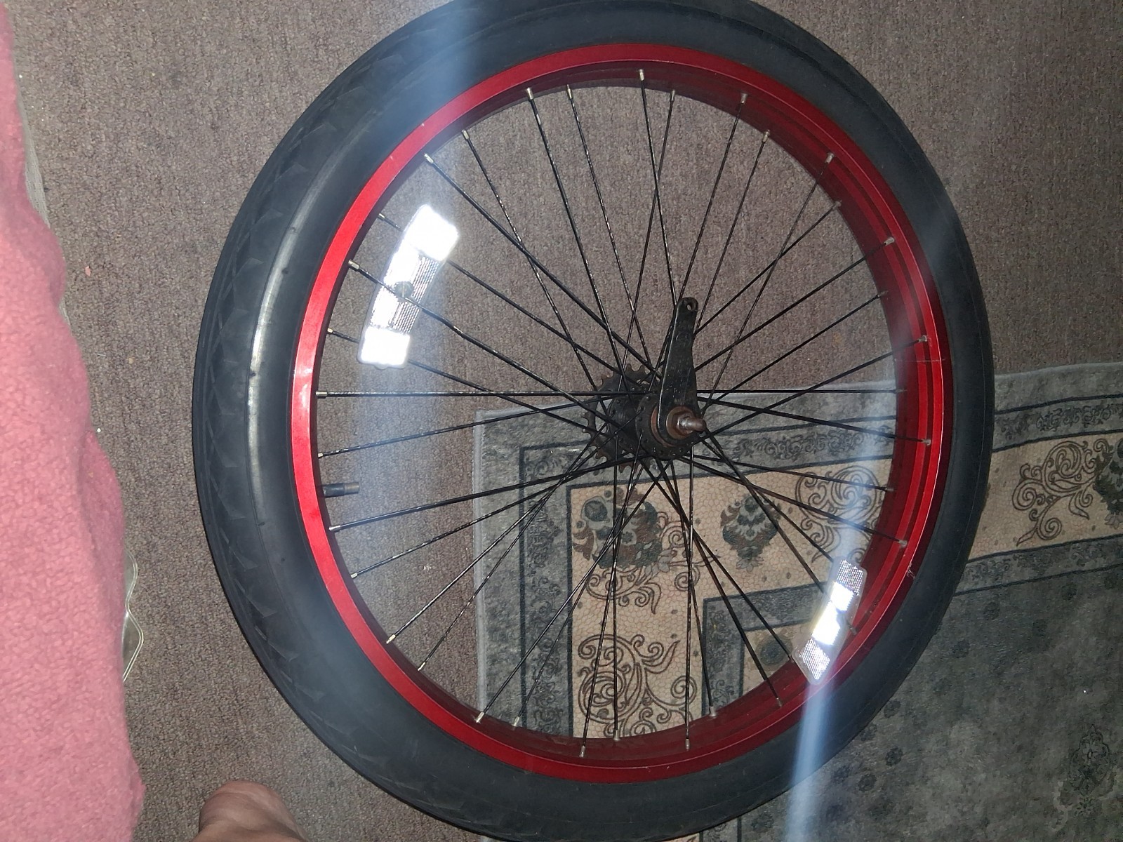 26″ X 3.0 75MM REAR FAT TIRE ALUMINUM RIM CRUISER BRAKE WITH TIRE/Tube 3.45″